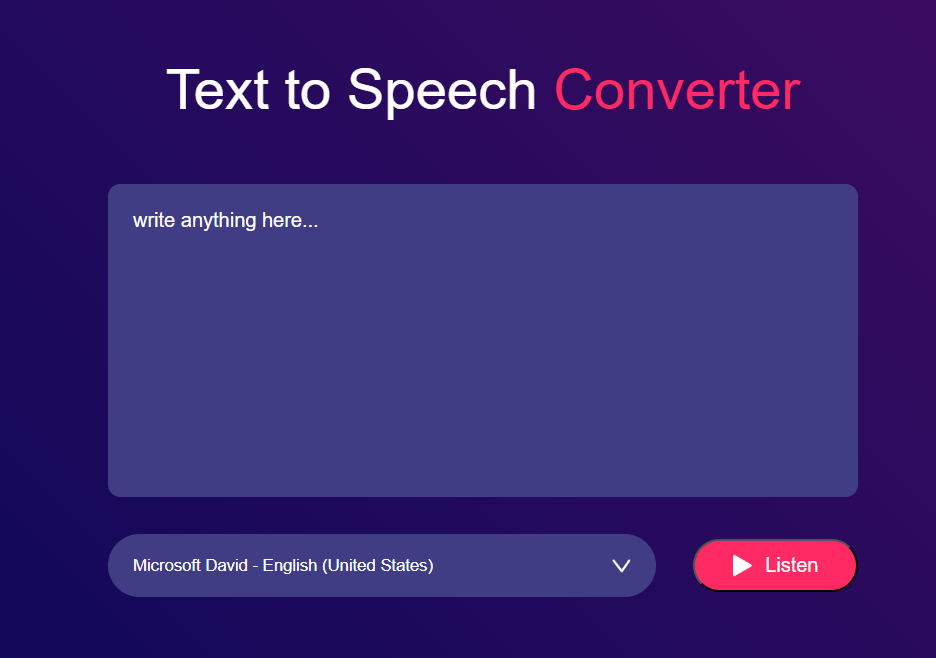 Text-to-Voice Converter